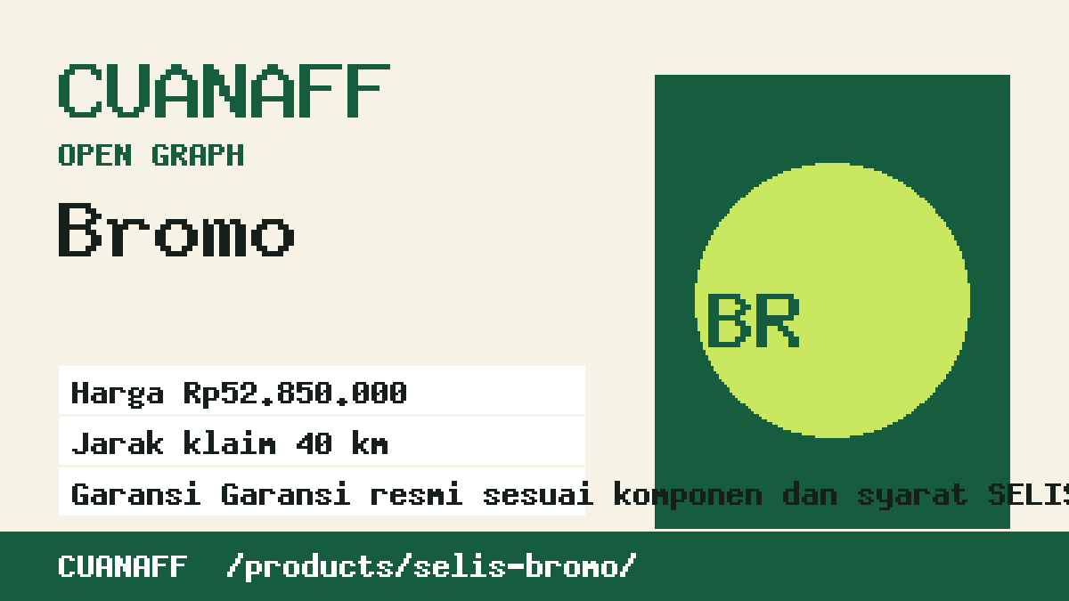 Visual ringkasan Bromo