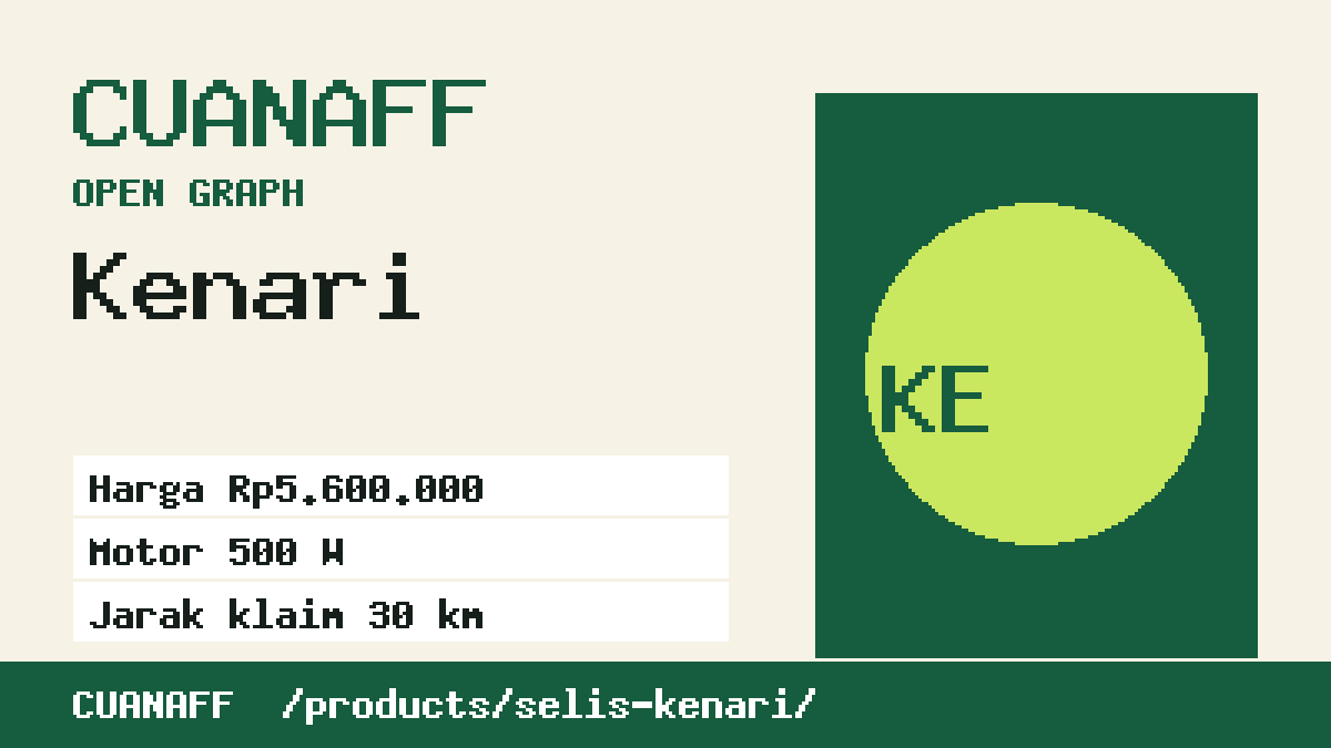 Visual ringkasan Kenari