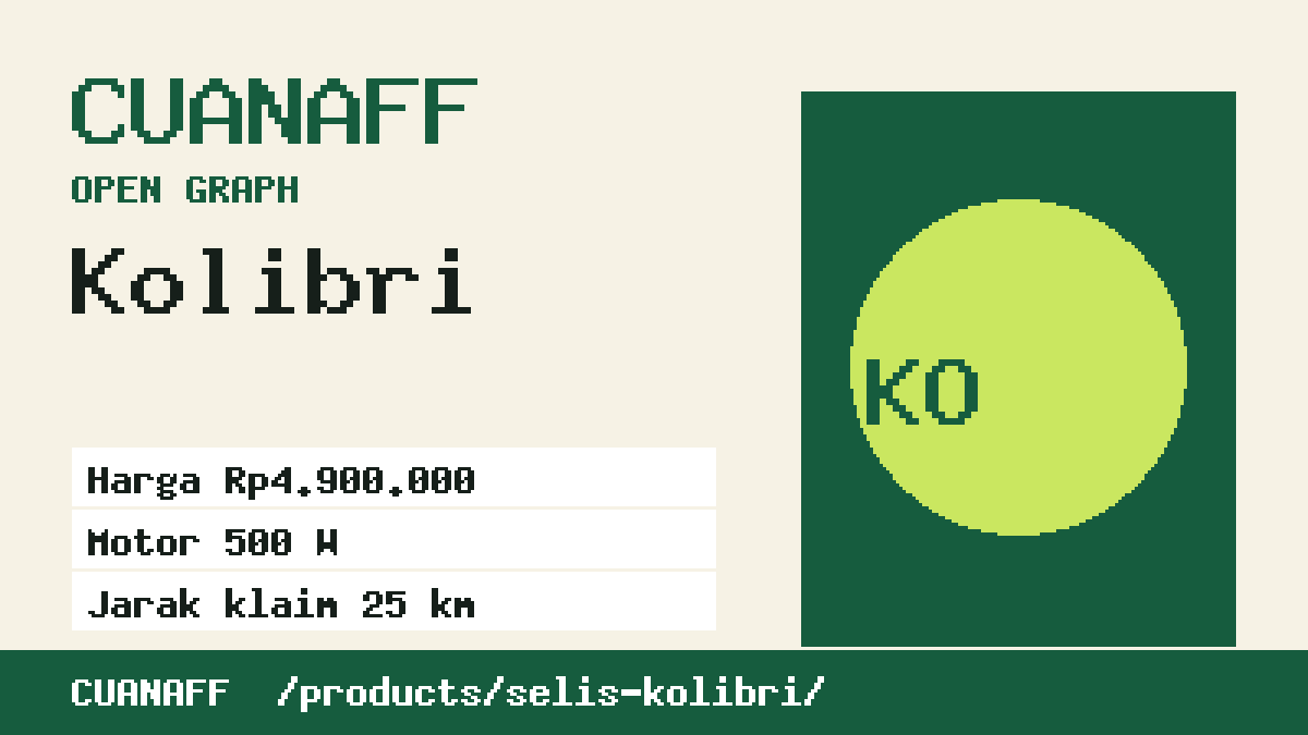 Visual ringkasan Kolibri