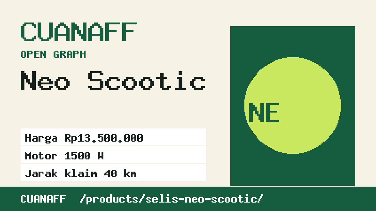 Visual ringkasan Neo Scootic