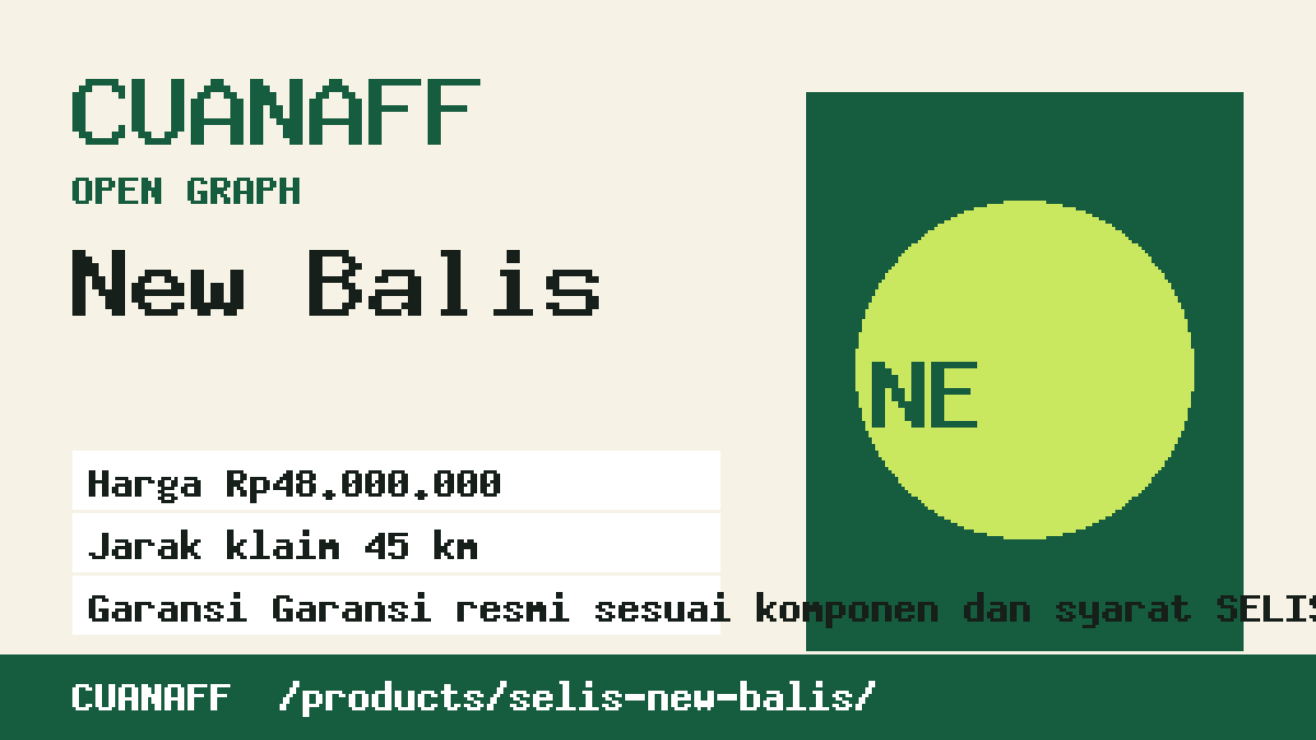 Visual ringkasan New Balis