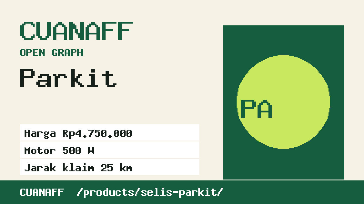 Visual ringkasan Parkit