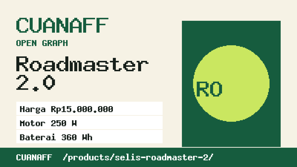Visual ringkasan Roadmaster 2.0