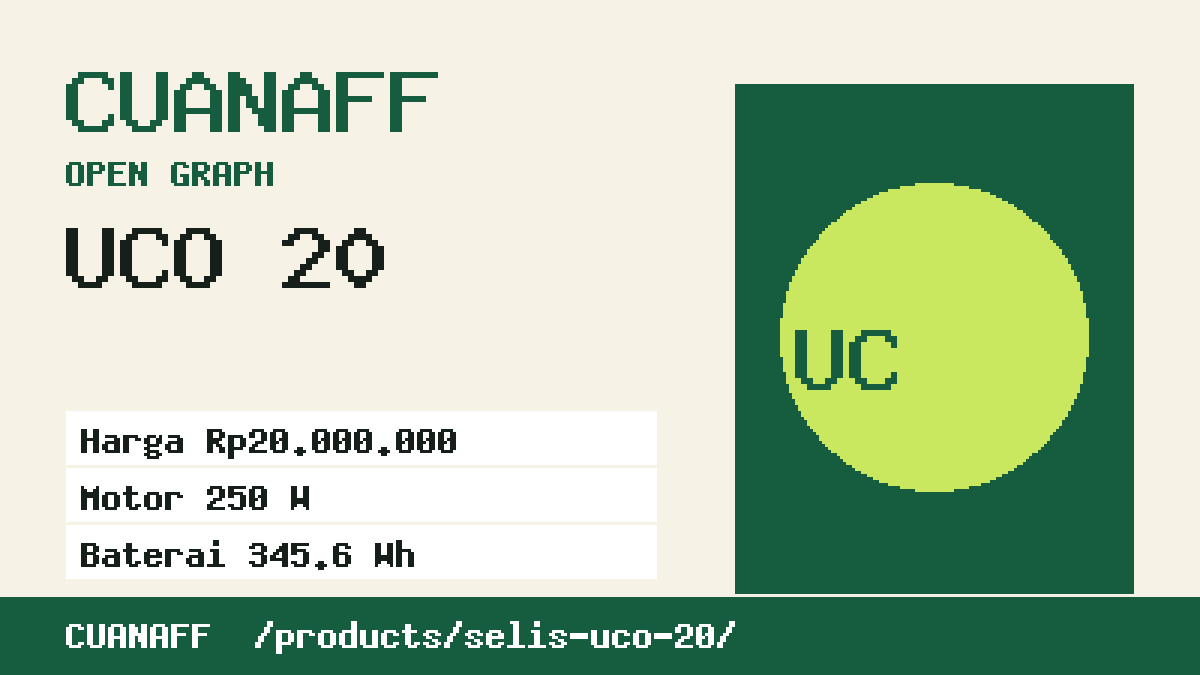 Visual ringkasan UCO 20